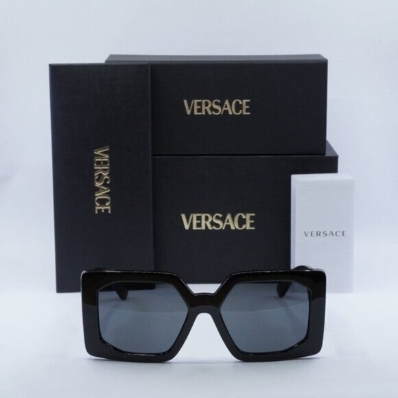 Versace VE4478U GB1/87 Square Sunglasses - Black/Grey